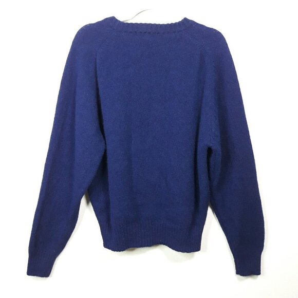 Eddie Bauer Men's Blue Shetland Wool Sweater XL Grandpacore Fisherman - Picture 2 of 5